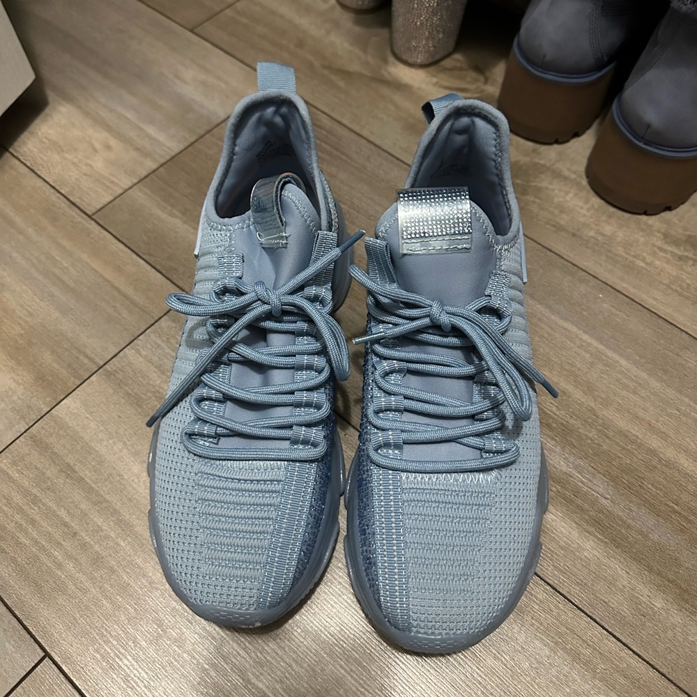 Steve Madden rhinestone sneakers - dusty blue size 9 1/2